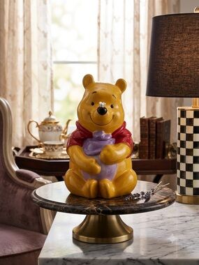 Winnie the Pooh Ceramic Cookie Jar - Yellow & Red